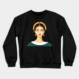 Woman decorated in ornament Crewneck Sweatshirt